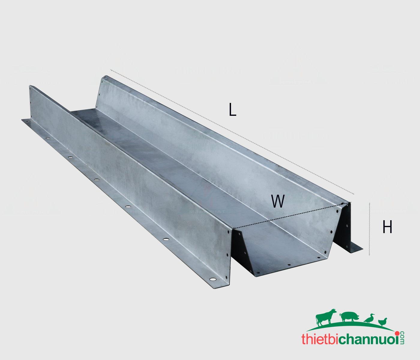 Feeding trough for sows (long type)
